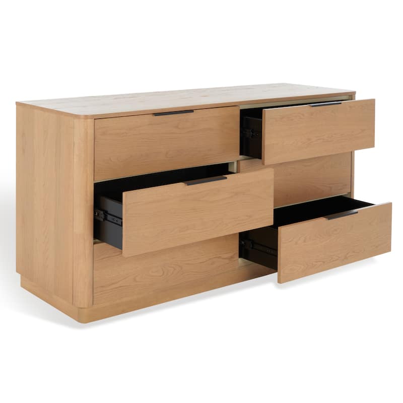 SAFAVIEH Couture Oliviera 6 Drawer Wood Dresser