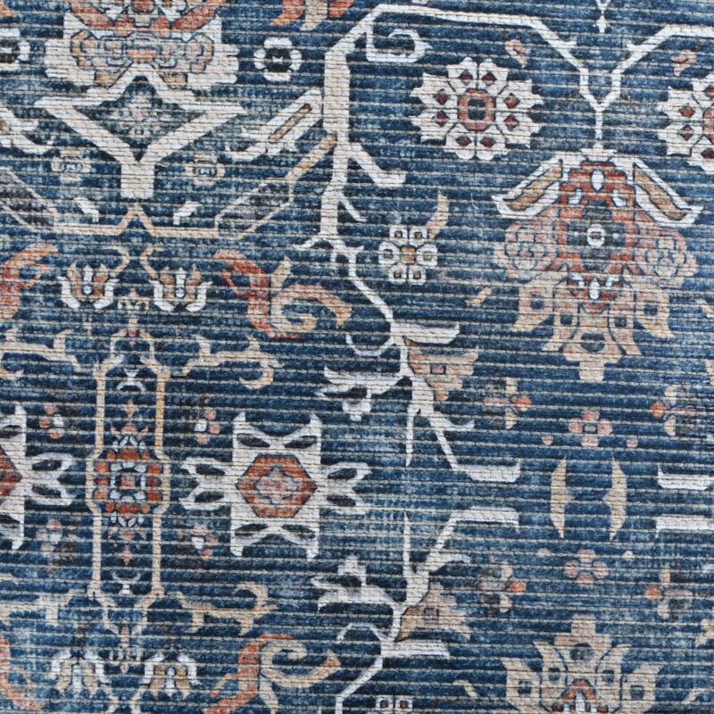 Alaska Machine-Washable Vintage Medallion Power-Loomed Area/Runner Rug