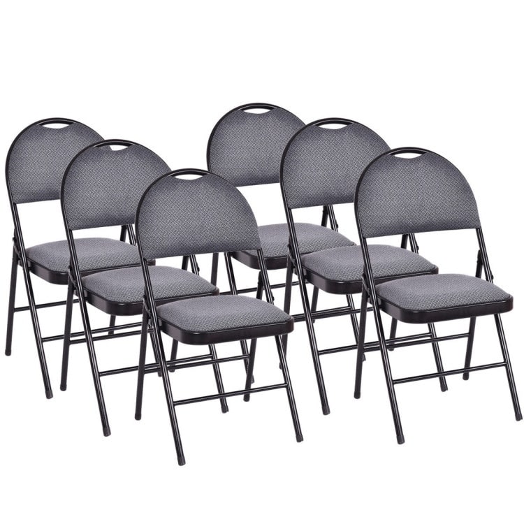 Folding Chairs Set with Handle Hole and Portable Backrest - 18.5" x 20" x 35" (L x W x H)