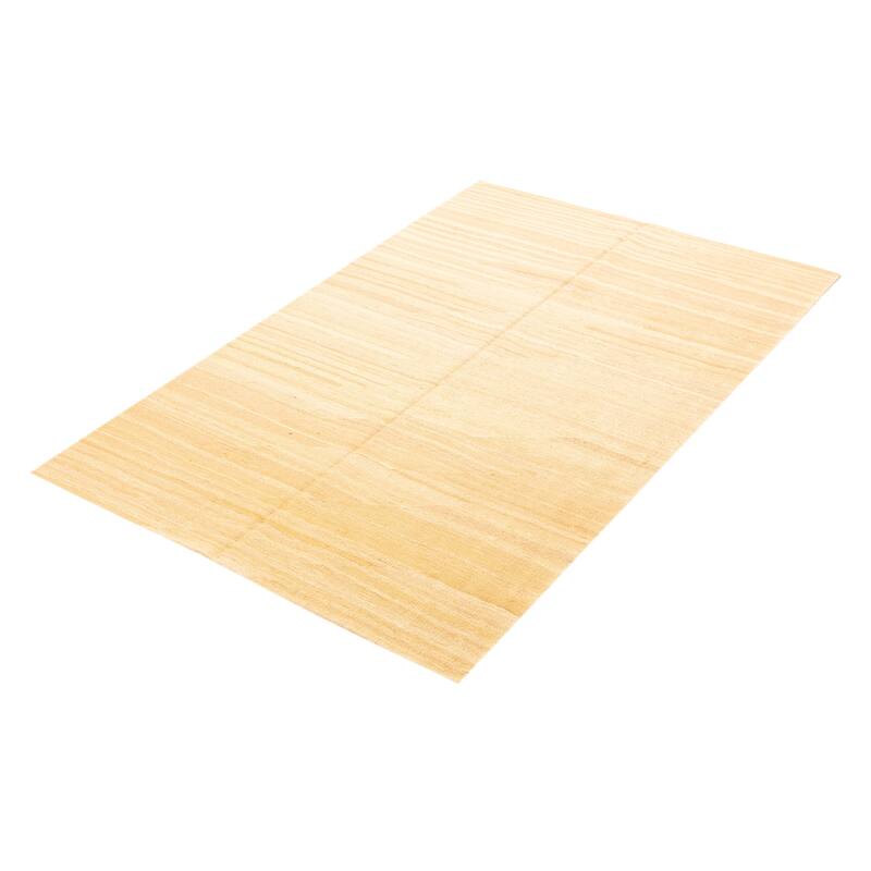 ECARPETGALLERY Flat-Weave Ankara FW Beige Wool Kilim - 5'5 x 8'4