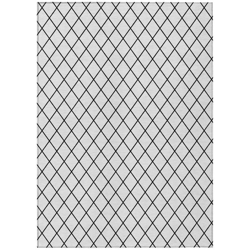 HomeRoots Geometric Transitional Rectangle Outdoor Rug
