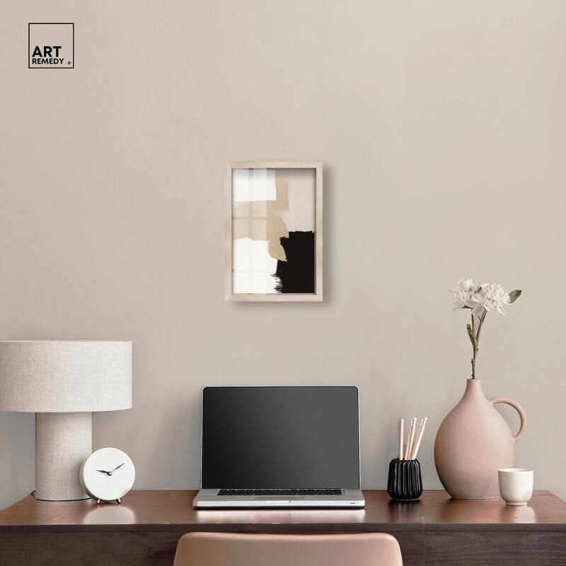 Beige and Black II Shadowbox by Art Remedy