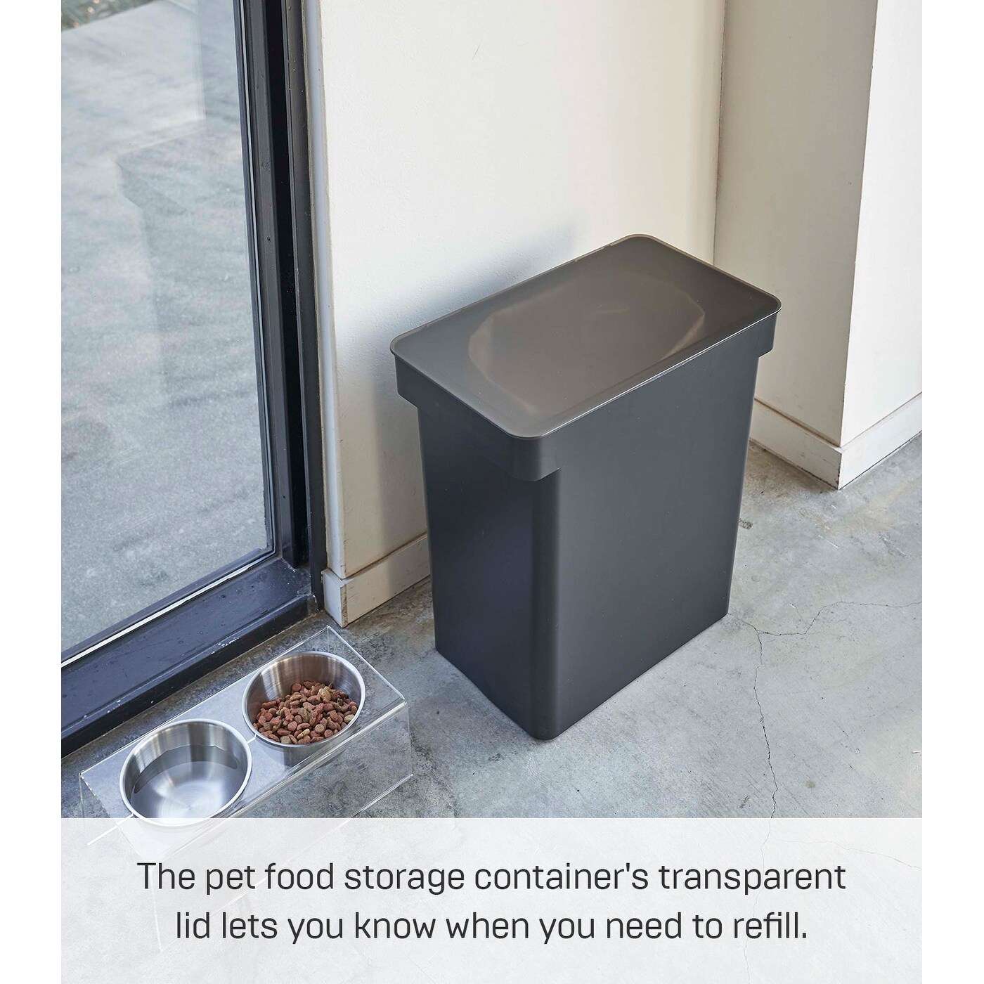 Yamazaki Home Rolling Airtight Pet Food Container (25 lbs