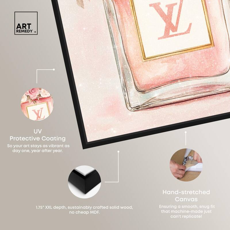 Delicate Floral Perfume Blush Canvas by Art Remedy