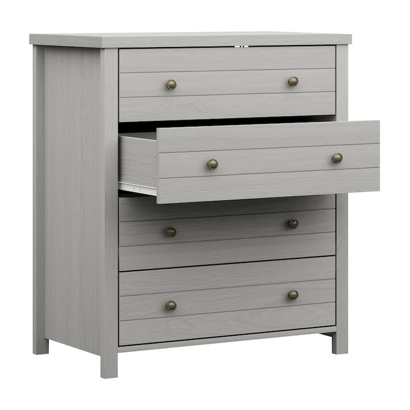 Living Essentials by Hillsdale Harmony Plank Front 4-drawer Chest