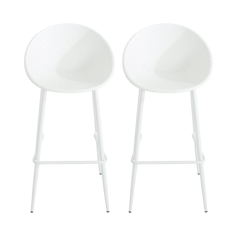 Gable Outdoor/Indoor Modern 26-inch Height Barstools (Set of 2) by Christopher Knight Home