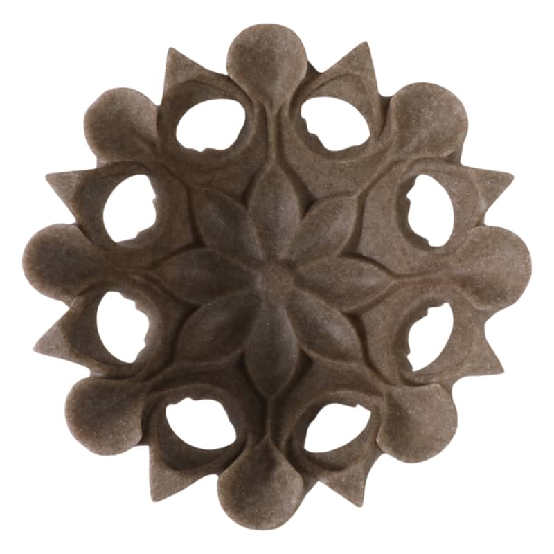 Artistic Decorative Bowl with Sculptural Cut-Out Design - 16", Tan