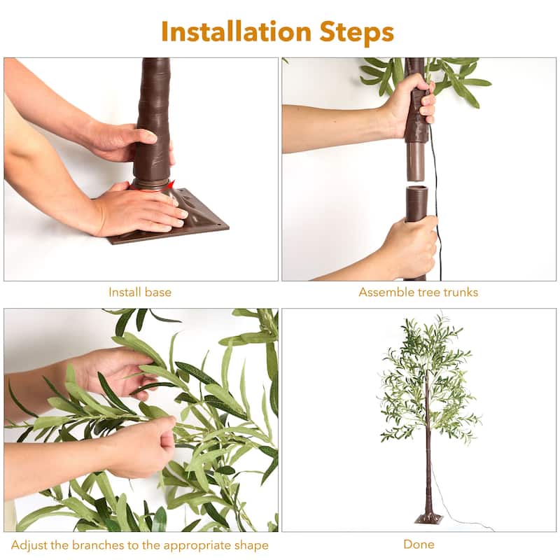 6FT Lighted Olive Tree for Indoor Decor Wedding Christmas Holiday