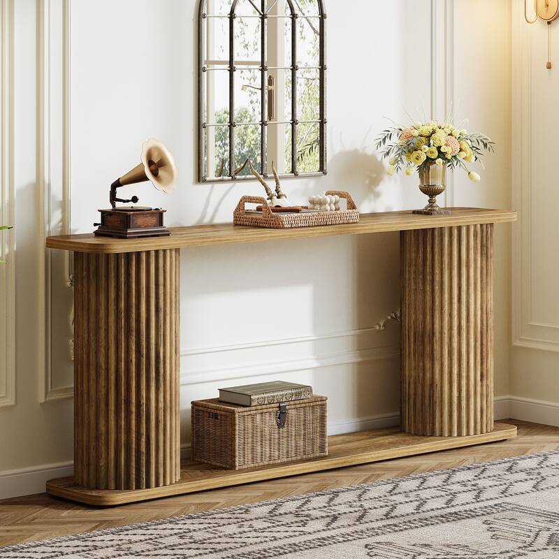 Extra Long Console Table, 63" Behind Couch Sofa Entryway Foyer Accent Table for Hallway Entrance Living Room