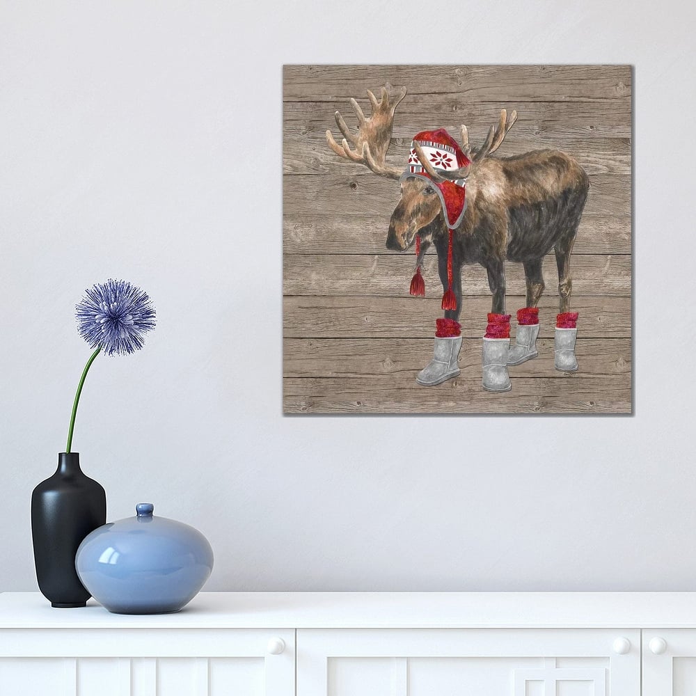 iCanvas "Warm In The Wilderness Moose" by Tara Reed Canvas Print