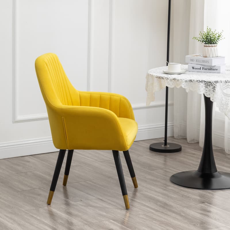 Yellow 25.5" Upholstered Accent Chair
