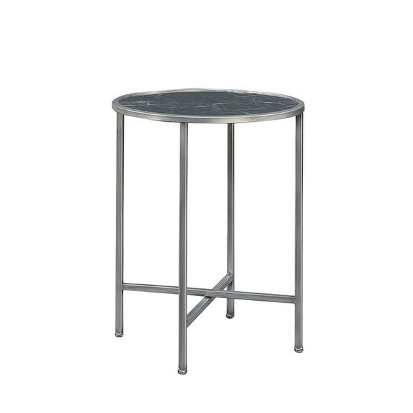 Gold Coast Faux Marble Round End Table In Black Gold Coast Faux Marble Round End Table In Black Free Shipping Today 22073660