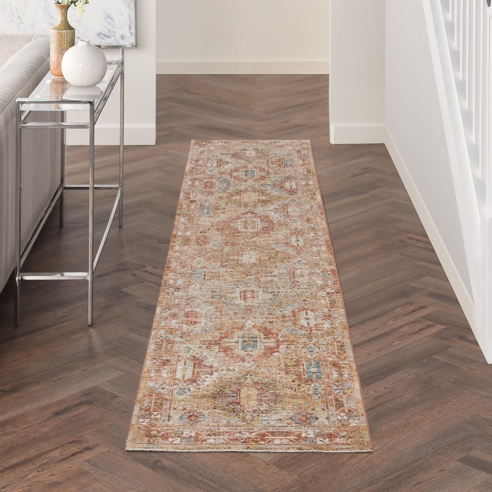Nourison Petra Traditional Persian Medallion Border Area Rug