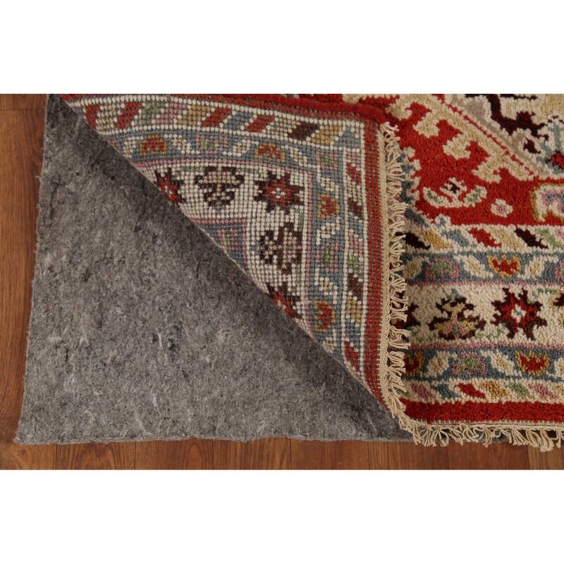 Red Geometric Kazak Oriental Area Rug Handmade Wool Carpet - 3'10"x 6'0"