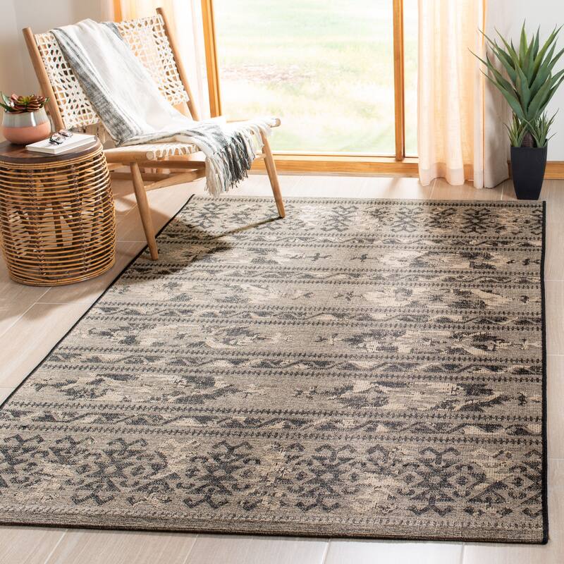 SAFAVIEH Palazzo Clarabelle Overdyed Modern Oriental Rug - 8' x 11' - Black/Beige
