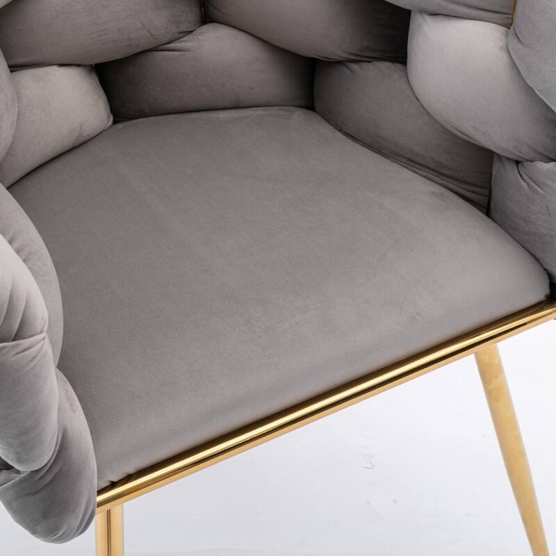 Set of 2 Velvet Accent Chairs - Modern Stool for Bedroom Dresser, Vanity, and Seating