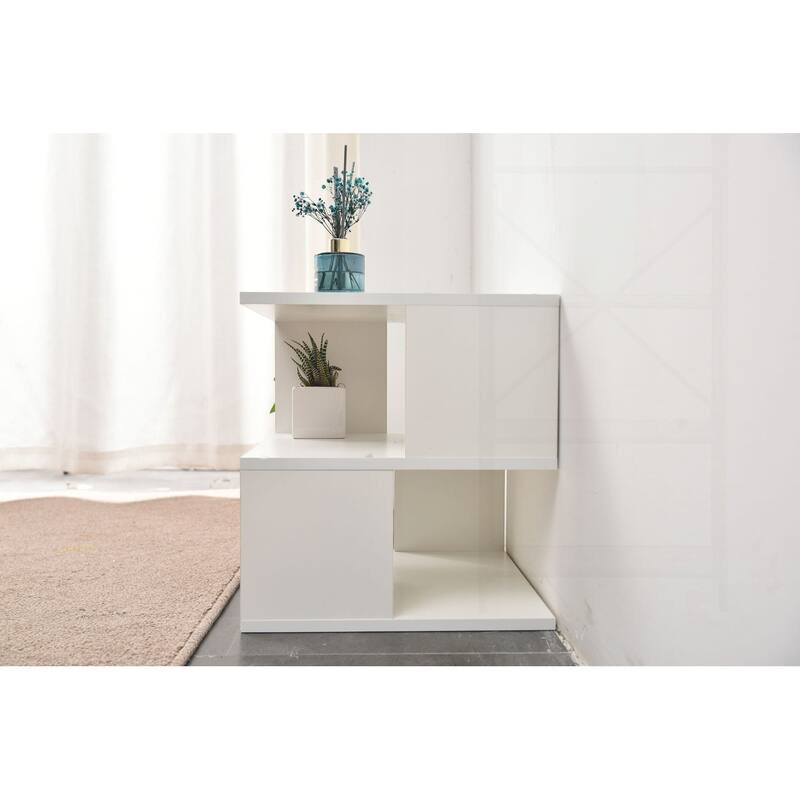 Versatile Double-Layer Household Shelf for Various Spaces and Purposes - Cream White
