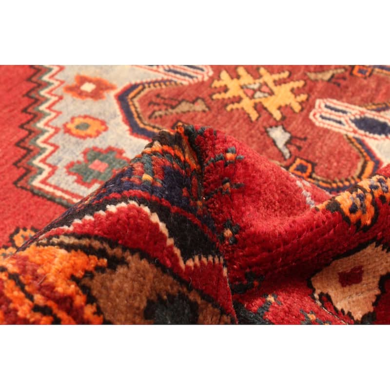 ECARPETGALLERY Hand-knotted Andelz Red Wool Rug - 4'2 x 6'11