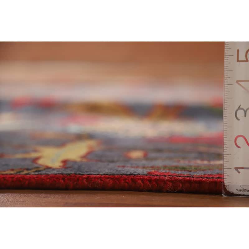 Hand Knotted Oriental 100% Wool Carpet Traditional All-Over Greys & Charcoal Ziegler Area Rug - 13' 11'' X 10' 1''