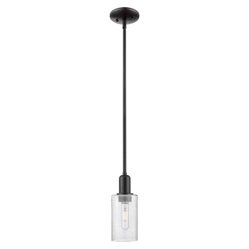 Innovations Lighting Endless Possibilities Arcadia - Clymer - 1 Light 4" Stem Hung Mini Pendant - Seedy/Matte Black
