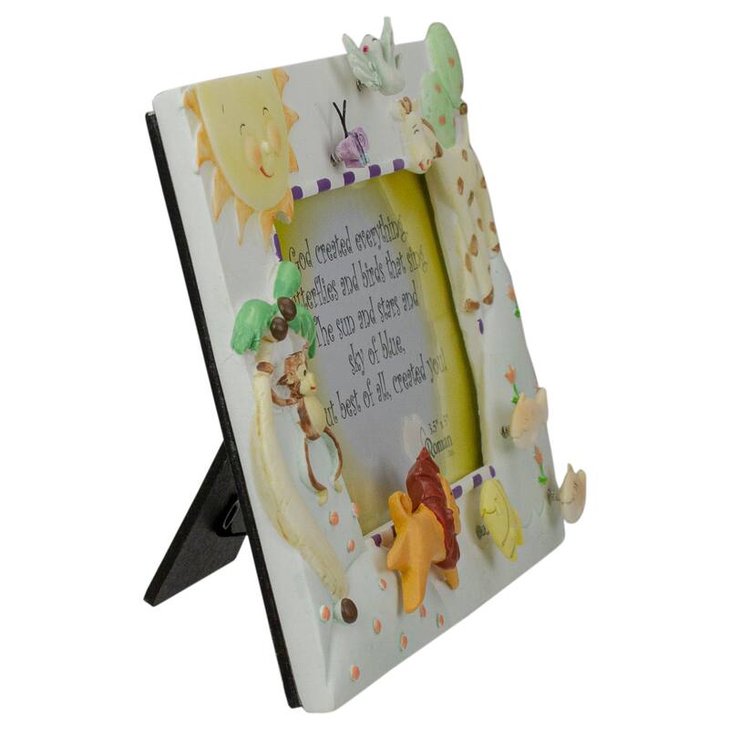 7" God Created Everything 3-D Animal Picture Frame