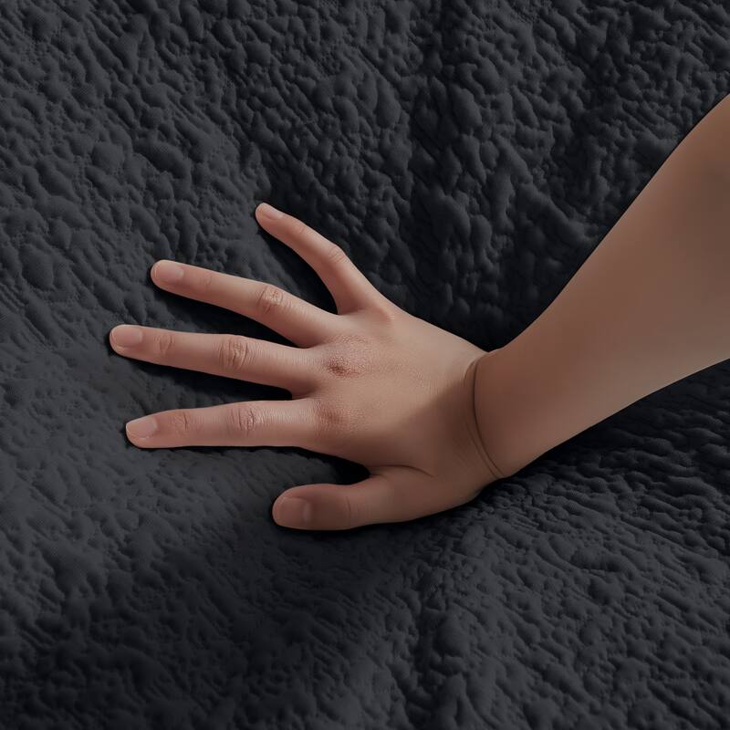 L-Shaped Convertible Cloud Sectional Sofa, Oversized Chenille Fabric Compressed Sofa, Modular 3 Seater Sofa with Ottoman