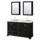 Option Dark Espresso / White Carrara Marble Top /