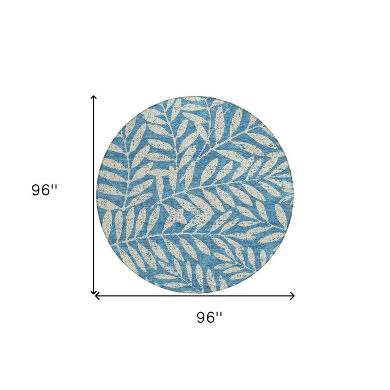 HomeRoots Floral Transitional Rectangle Outdoor Rug