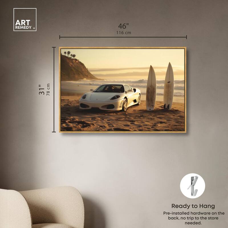 Sunset Beach Drive Canvas by Art Remedy