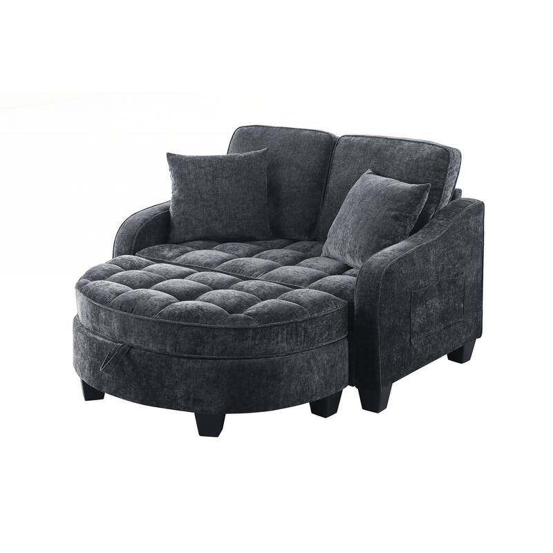Sofa Comes with Two Small Throw Pillows, Suitable for Living Room and Bedroom