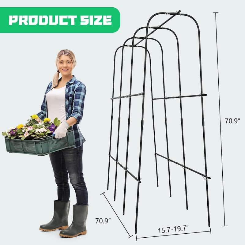 DoCred Garden Trellis for Climbing Plants, Outdoor Metal Trellis