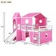 preview thumbnail 12 of 14, Fun and Durable Full Bunk Bed with Slide, Castle Elements, and Semi-Enclosed Space for Kids, Strong Support and Safety Features