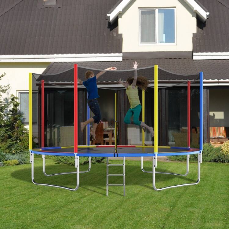 Multicolor PVC Foam Trampoline Safety Pad with Elastic Straps - Multi Color