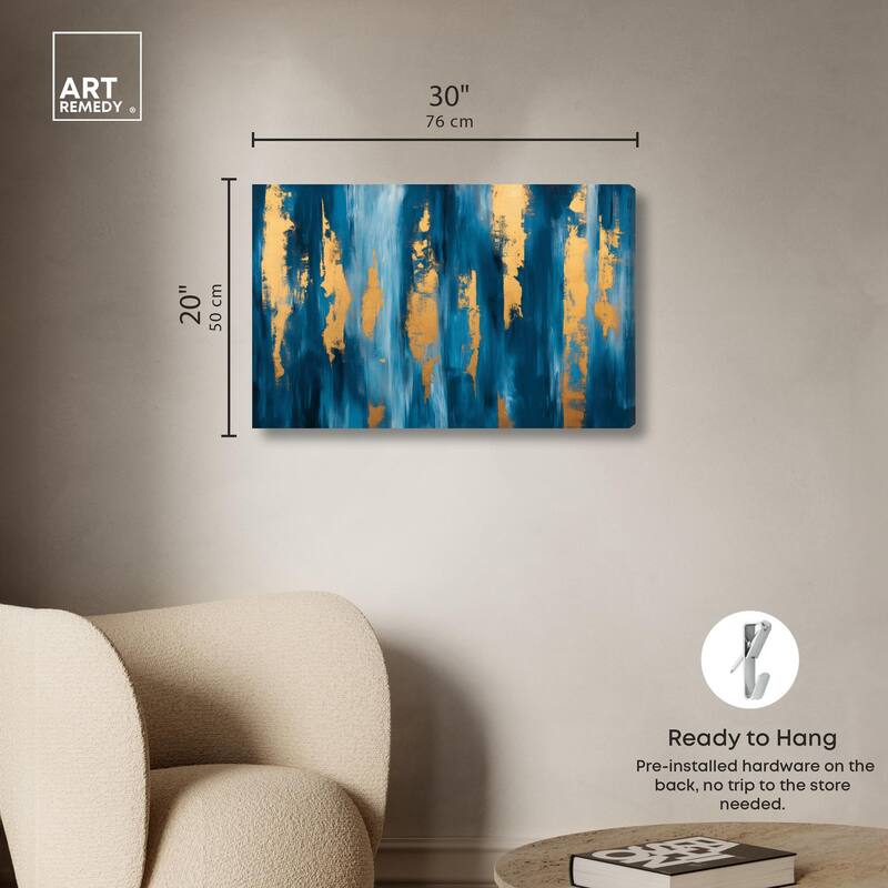 Dark Texture Golden Touch II Canvas by Art Remedy, Gallery Wrapped