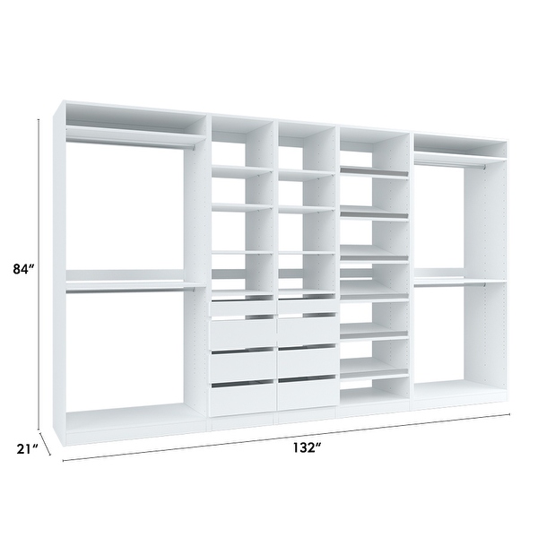 Closet & Co 132-inch Custom Closet System - Bed Bath