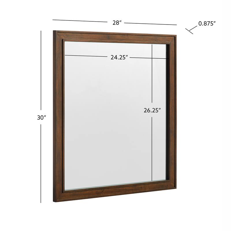 Frank Lloyd Wright USONIA® Progression 22 or 28-inch Wood Mirror