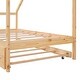 preview thumbnail 6 of 6, Natural Solid Pine Wood House Bed with Twin Size Trundle