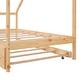 preview thumbnail 6 of 6, Solid Pine Wood House Bed with Twin Size Trundle
