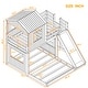 preview thumbnail 10 of 26, Treehouse Style Twin over Full size Bunk Bed, Wooden Loft Bed with Playhouse, Ladder, Slide & Guardrail, Kids' Furniture