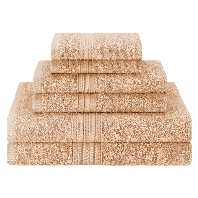 Eco-Friendly Sustainable Cotton 6-Piece Bathroom Towel Set