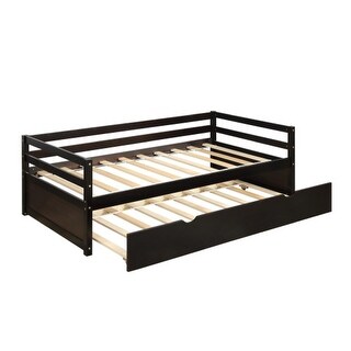 High-quality twin daybed Espresso day bed frame Pine day bed full size ...