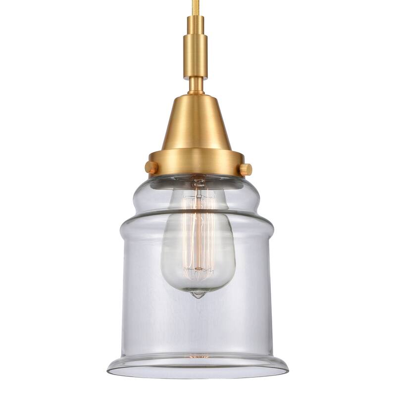 Innovations Lighting 447-1P-G182 Canton 6" Wide Mini Pendant with - Satin Gold