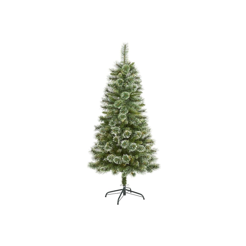 5ft. Slim Snow Tip Pine Artificial Christmas Tree with 298 Branches - Compact Seasonal Holiday X-Mas Tree