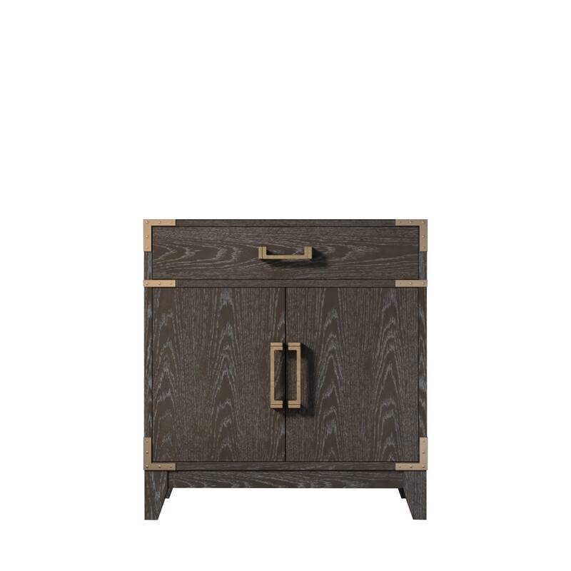 Laurel Bath Vanity No Top, No Faucet, No Mirror - 30 inch - Brown Oak