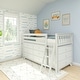preview thumbnail 25 of 29, Max and Lily Twin-Size Low Loft with 3-Drawer and 6-Drawer Dressers White