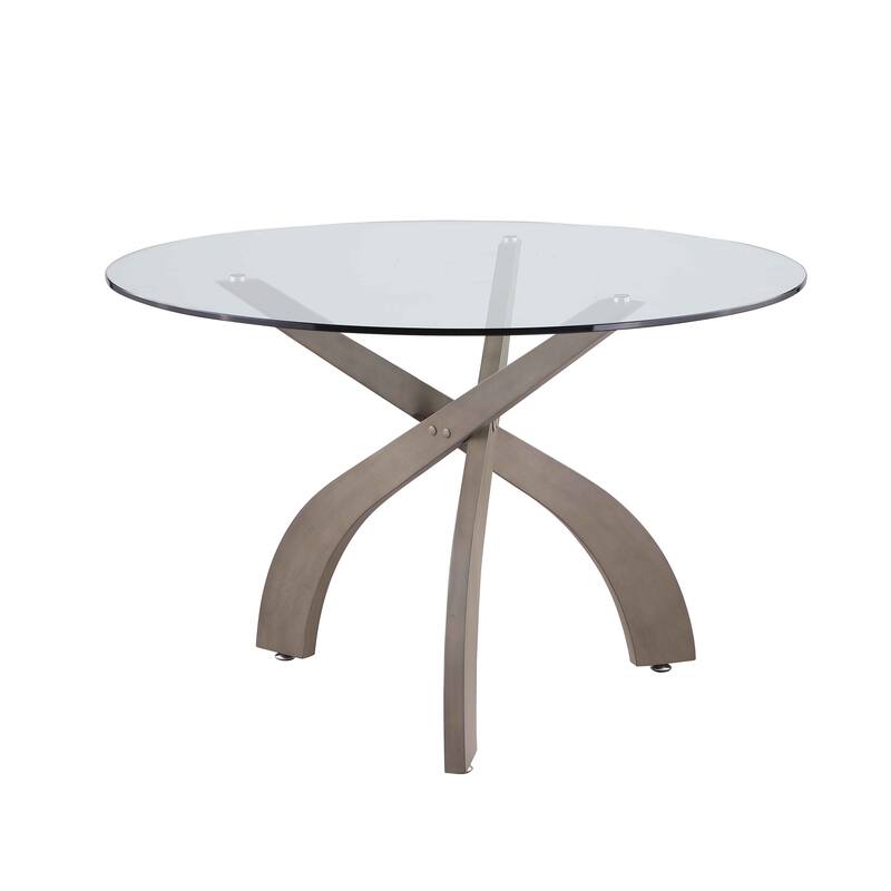 Somette Pogo Criss Cross Dining Set with White Chairs