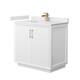 Option White / White Cultured Marble Top / Satin Bronze