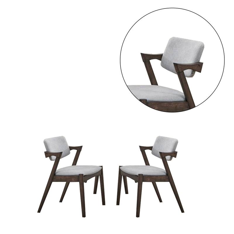 Set of 2 Fabric Upholstered Dining Chairs in Walunt