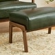 preview thumbnail 37 of 50, Glitzhome 24.5"W Leatherette Accent Stool With Walnut Rubberwood Legs