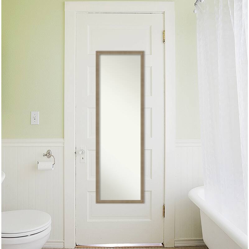 Florence Non-Beveled Framed Full-Length On the Door Mirror - Glass Size 14x48